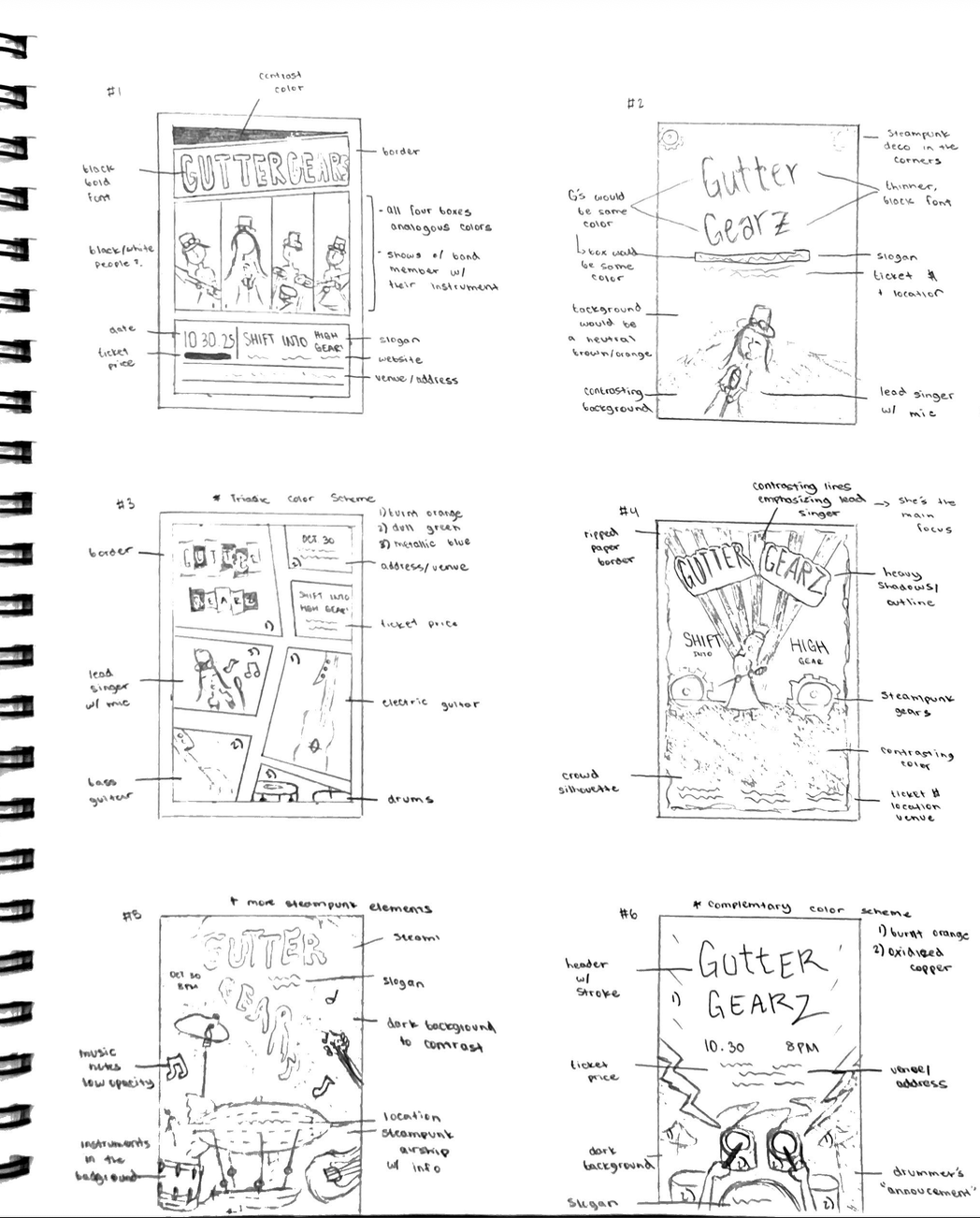 Thumbnail sketches 1